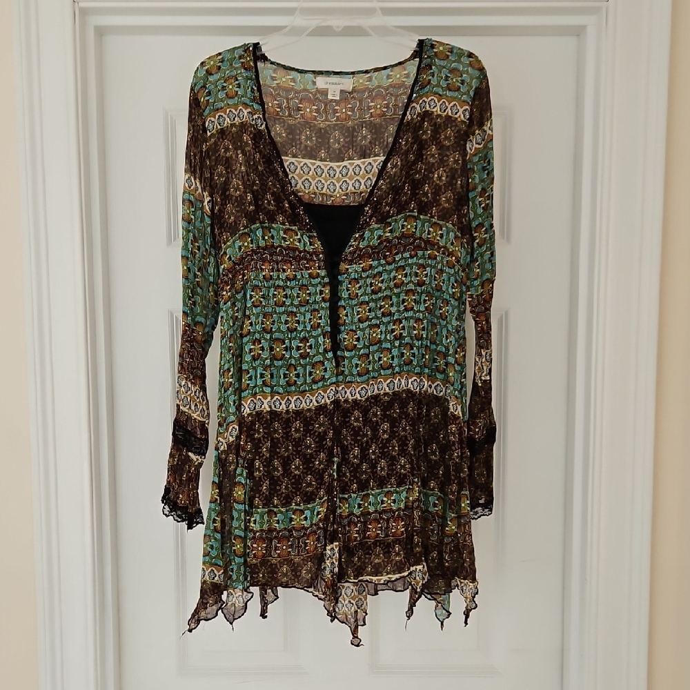 Dressbarn Multicolor Patterned Blouse
